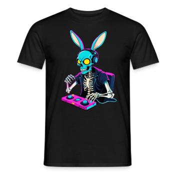 Lapin de Pâques Gamer & Gaming Streetwear Iconique - T-shirt homme - noir - Devant - AI Model Male 178 light (178cm)