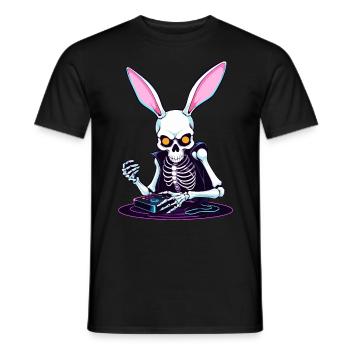 Lapin de Pâques Gamer et Design de streetwear de jeu - T-shirt homme - noir - Devant - AI Model Male 178 light (178cm)