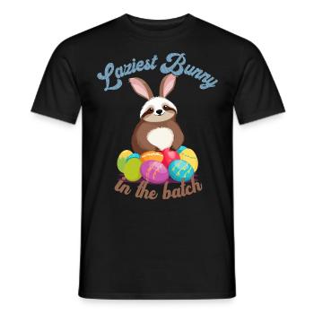 Drôle Dire Mignon Pâques Paresseux Paresseux - T-shirt homme - noir - Devant - AI Model Male 178 light (178cm)