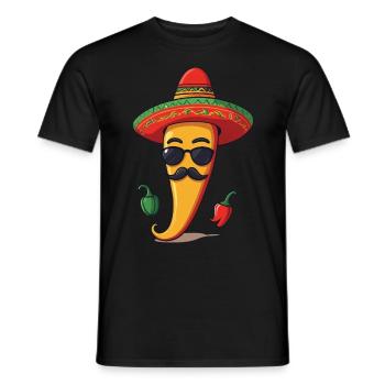 Aesthetic Chili Streetwear Heißer Scoville Stil - Männer T-Shirt - Schwarz - Vorne - AI Model Male 178 light (178cm)