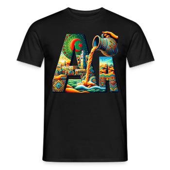 SYMBOLE ALGERIENS - Männer T-Shirt - Schwarz - Vorne - AI Model Male 178 light (178cm)