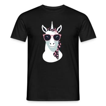 Licorne Maman Licornes Élégantes Amoureux - T-shirt homme - noir - Devant - AI Model Male 178 light (178cm)