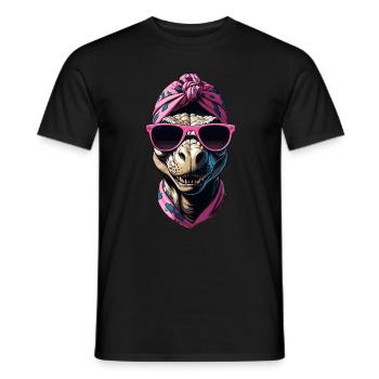 Funny Dinosaur Mom Cool Dino Woman Style - Men's T-Shirt - black - Front - AI Model Male 178 light (178cm)