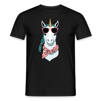 Einhorn Mama Lustige Einhörner Liebende Mutter - Männer T-Shirt - Schwarz - Vorne - AI Model Male 178 light (178cm)