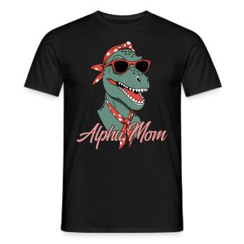 Alpha Mom Lustige ikonische Dinosaurier Mutter - Männer T-Shirt - Schwarz - Vorne - AI Model Male 178 light (178cm)