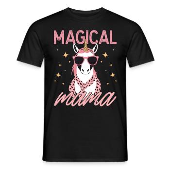 Magique Maman Licorne Maman Amour Élégant - T-shirt homme - noir - Devant - AI Model Male 178 light (178cm)