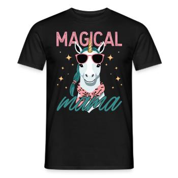 Magical Mom Stylish Unicorn Wife Funny Mom - Men's T-Shirt - black - Front - AI Model Male 178 light (178cm)
