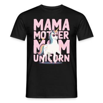 Licorne Maman Licornes Aimant Drôle Élégant - T-shirt homme - noir - Devant - AI Model Male 178 light (178cm)