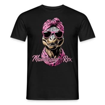 Mamasaur Rex Lustige coole Dinosaurier Mutter - Männer T-Shirt - Schwarz - Vorne - AI Model Male 178 light (178cm)