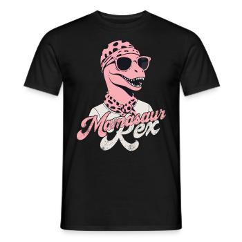 Mamasaur Rex Funny Dinosaur Mother Iconic - Men's T-Shirt - black - Front - AI Model Male 178 light (178cm)