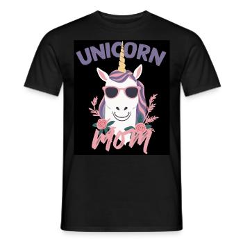 Licorne Maman Drôle Élégant Licorne Femme - T-shirt homme - noir - Devant - AI Model Male 178 light (178cm)