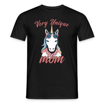 Licorne maman licornes aimant très Unique - T-shirt homme - noir - Devant - AI Model Male 178 light (178cm)