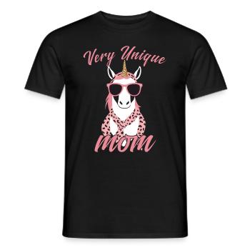 Licorne Maman Unique Élégante Licorne Femme - T-shirt homme - noir - Devant - AI Model Male 178 light (178cm)