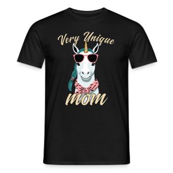 Très Unique Maman Licorne Maman Amoureux - T-shirt homme - noir - Devant - AI Model Male 178 light (178cm)