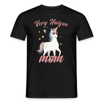 Licorne maman licornes aimant très Unique - T-shirt homme - noir - Devant - AI Model Male 178 light (178cm)