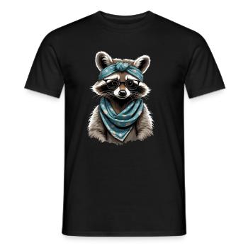 Mama Raccoon Raccoon Amoureux du raton laveur - T-shirt homme - noir - Devant - AI Model Male 178 light (178cm)