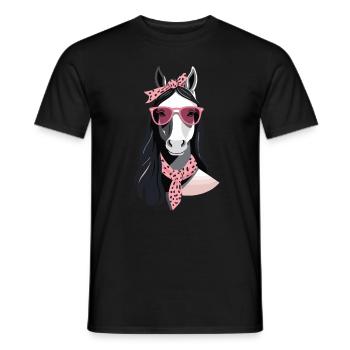 Mama Pferd Pferdeliebhaber Mutter Stilvolle Liebe - Männer T-Shirt - Schwarz - Vorne - AI Model Male 178 light (178cm)