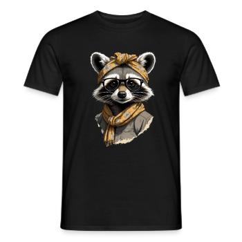 Mama Raccoon Raccoon Amoureux du raton laveur - T-shirt homme - noir - Devant - AI Model Male 178 light (178cm)