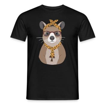 Drôle Capymama Capybara Fête des Mères - T-shirt homme - noir - Devant - AI Model Male 178 light (178cm)