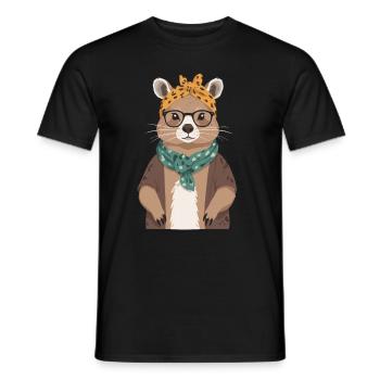 Drôle Capymama Capybara conception de fête des mères - T-shirt homme - noir - Devant - AI Model Male 178 light (178cm)