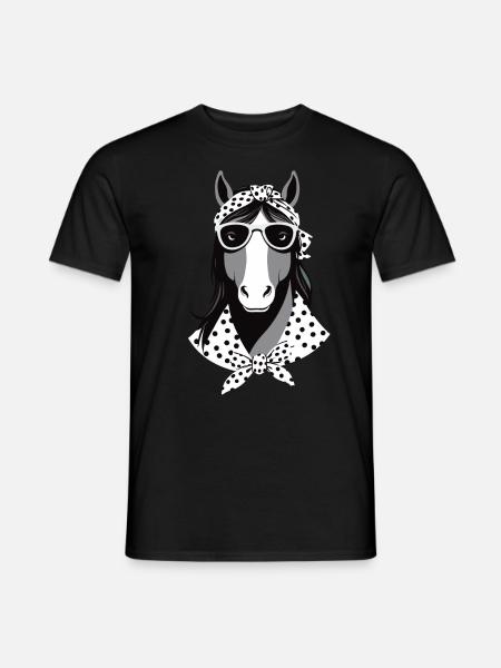 Mama Pferd Pferdeliebhaber Mutter Stilvolle Design - Männer T-Shirt - Schwarz