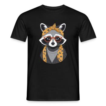 Maman raton laveur Raton laveur amant pour la fête des mères - T-shirt homme - noir - Devant - AI Model Male 178 light (178cm)