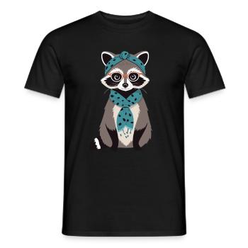 Maman raton laveur Raton laveur amant pour la fête des mères - T-shirt homme - noir - Devant - AI Model Male 178 light (178cm)