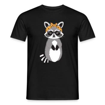 Mama Raccoon Raccoon Amoureux du raton laveur - T-shirt homme - noir - Devant - AI Model Male 178 light (178cm)