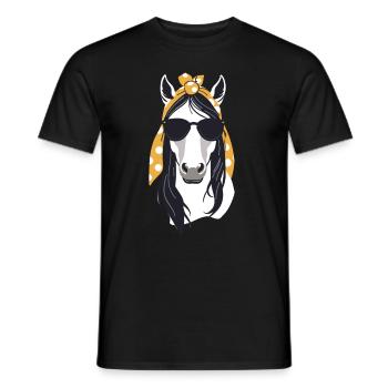 Mama Pferd Pferdeliebhaber Stilvolle Mutter - Männer T-Shirt - Schwarz - Vorne - AI Model Male 178 light (178cm)