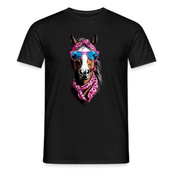 Mama Pferd Stilvolle Pferdeliebe Pferdemädchen - Männer T-Shirt - Schwarz - Vorne - AI Model Male 178 light (178cm)