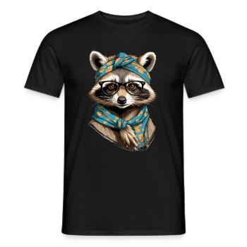 Mama Raccoon Raccoon Amoureux du raton laveur - T-shirt homme - noir - Devant - AI Model Male 178 light (178cm)