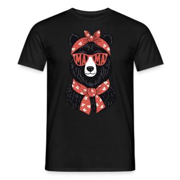 Drôle de maman ours mère ours pour les amoureux de l’ours - T-shirt homme - noir - Devant - AI Model Male 178 light (178cm)