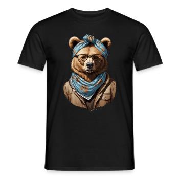 Funny Mama Bear Mother Bear Bear Lover - Men's T-Shirt - black - Front - AI Model Male 178 light (178cm)