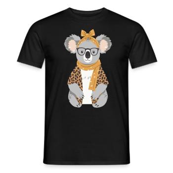 Funny Koala Mom Cute Mom Koala Bear Love - Men's T-Shirt - black - Front - AI Model Male 178 light (178cm)