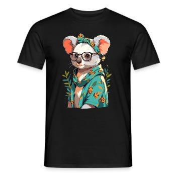 Drôle Koala Maman Mignon Koala Ours Amour - T-shirt homme - noir - Devant - AI Model Male 178 light (178cm)