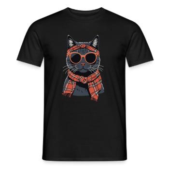 Cute Cat Mom Cat Lover Mom Style - Men's T-Shirt - black - Front - AI Model Male 178 light (178cm)
