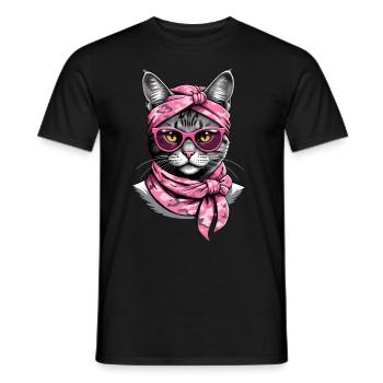 Cute Cat Mom Cat Lover Mom Style - Men's T-Shirt - black - Front - AI Model Male 178 light (178cm)