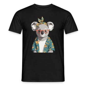 Funny Koala Mom Cute Mom Koala Bear Love - Men's T-Shirt - black - Front - AI Model Male 178 light (178cm)