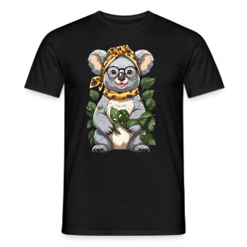 Funny Koala Mom Cute Mom Koala Bear Love - Men's T-Shirt - black - Front - AI Model Male 178 light (178cm)