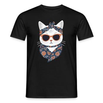 Cute Cat Mom Cat Lover Mom Style - Men's T-Shirt - black - Front - AI Model Male 178 light (178cm)