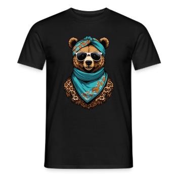 Drôle Maman Ours Mère Ours Fête des Mères - T-shirt homme - noir - Devant - AI Model Male 178 light (178cm)