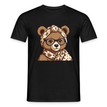 Lustiger Mama Bär Mutter Bärin Bärenliebhaber - Männer T-Shirt - Schwarz - Vorne - AI Model Male 178 light (178cm)