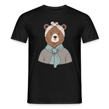 Drôle Maman Ours Mère Ours Ours Amoureux de l’Ours - T-shirt homme - noir - Devant - AI Model Male 178 light (178cm)