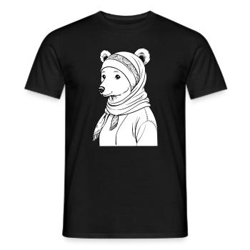 Drôle Maman Ours Mère Ours Ours Amoureux de l’Ours - T-shirt homme - noir - Devant - AI Model Male 178 light (178cm)