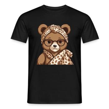Drôle Maman Ours Mère Ours Ours Amoureux de l’Ours - T-shirt homme - noir - Devant - AI Model Male 178 light (178cm)