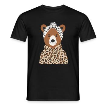 Funny Mama Bear Mother Bear Bear Lover - Men's T-Shirt - black - Front - AI Model Male 178 light (178cm)