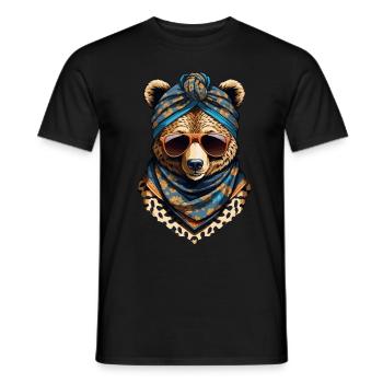 Drôle Maman Ours Mère Ours Ours Amoureux de l’Ours - T-shirt homme - noir - Devant - AI Model Male 178 light (178cm)