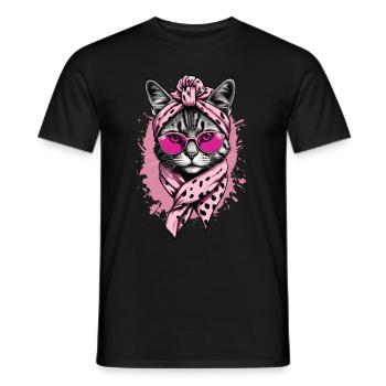 Cute Cat Mom Cat Lover Mom Style - Men's T-Shirt - black - Front - AI Model Male 178 light (178cm)