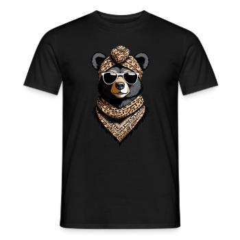 Drôle Maman Ours Mère Ours Ours Amoureux de l’Ours - T-shirt homme - noir - Devant - AI Model Male 178 light (178cm)
