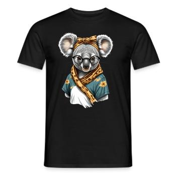 Drôle Koala Maman Mignon Maman Ours Amant - T-shirt homme - noir - Devant - AI Model Male 178 light (178cm)